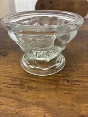 Teleflora Pressed Glass Candle Holder